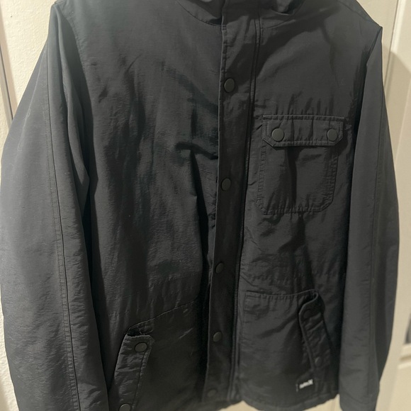 Hurley Men's Black Slammer Puffer Jacket Winter Size Large EUC Winter Warm - Picture 14 of 14